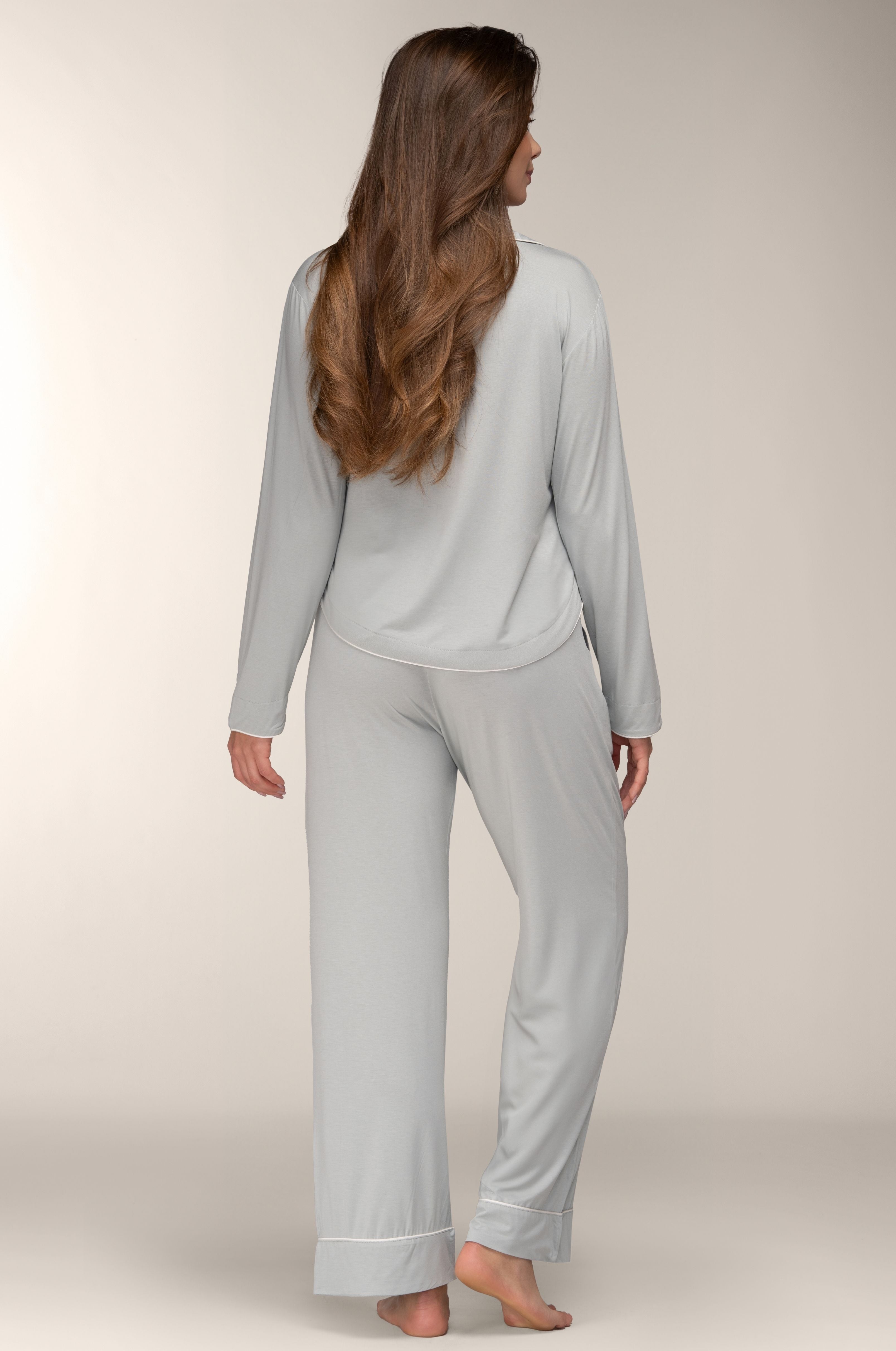 Damen Schlafanzug – EcoVero™ Viskose, Sage Green